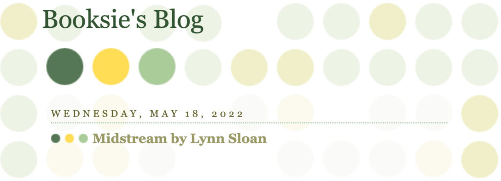 Booksie's blog header for "Midstream" by Lynn Sloan